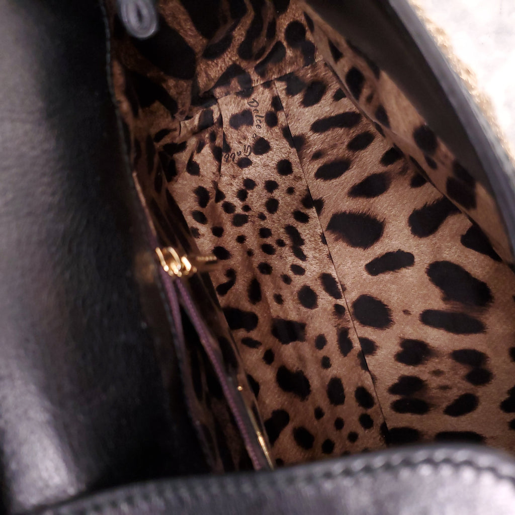 DOLCE & GABBANA GOLD CROCHET SICILY BAG