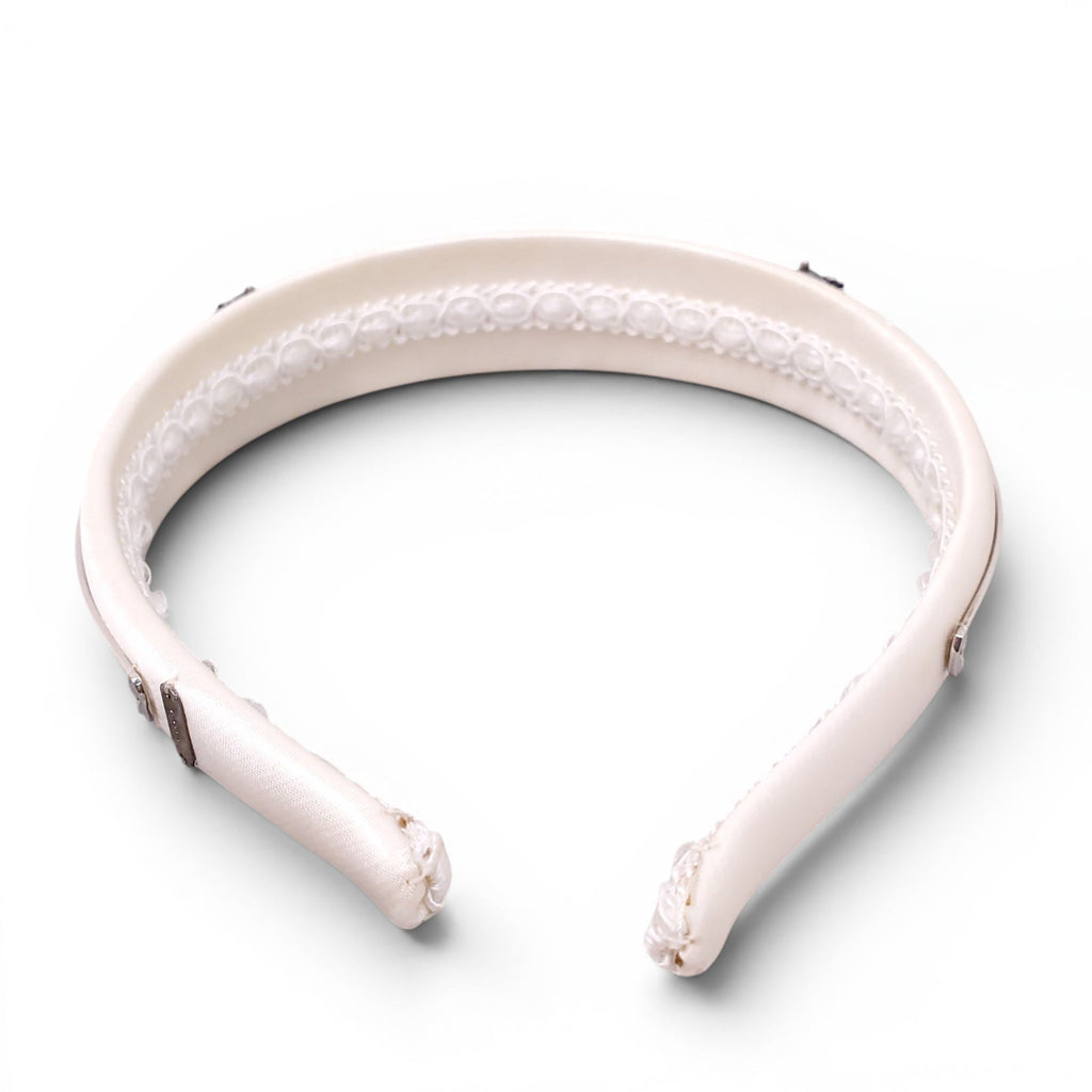 DOLCE & GABBANA KIDS WHITE FLORAL DETAIL HEADBAND
