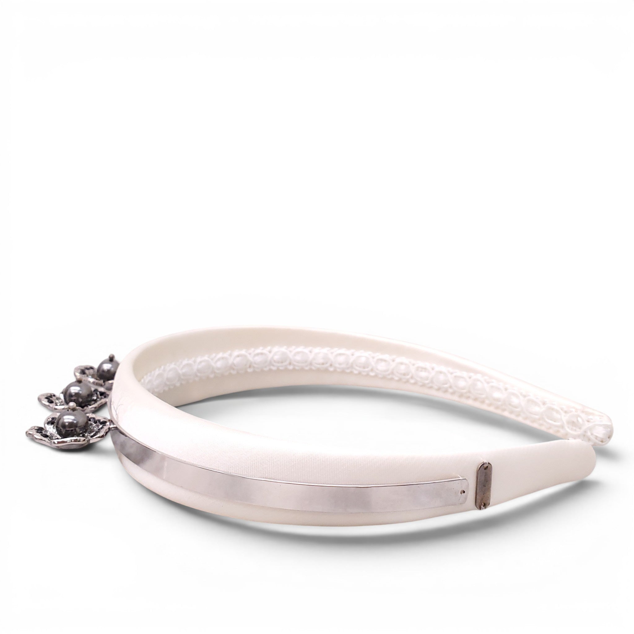 DOLCE & GABBANA KIDS WHITE FLORAL DETAIL HEADBAND