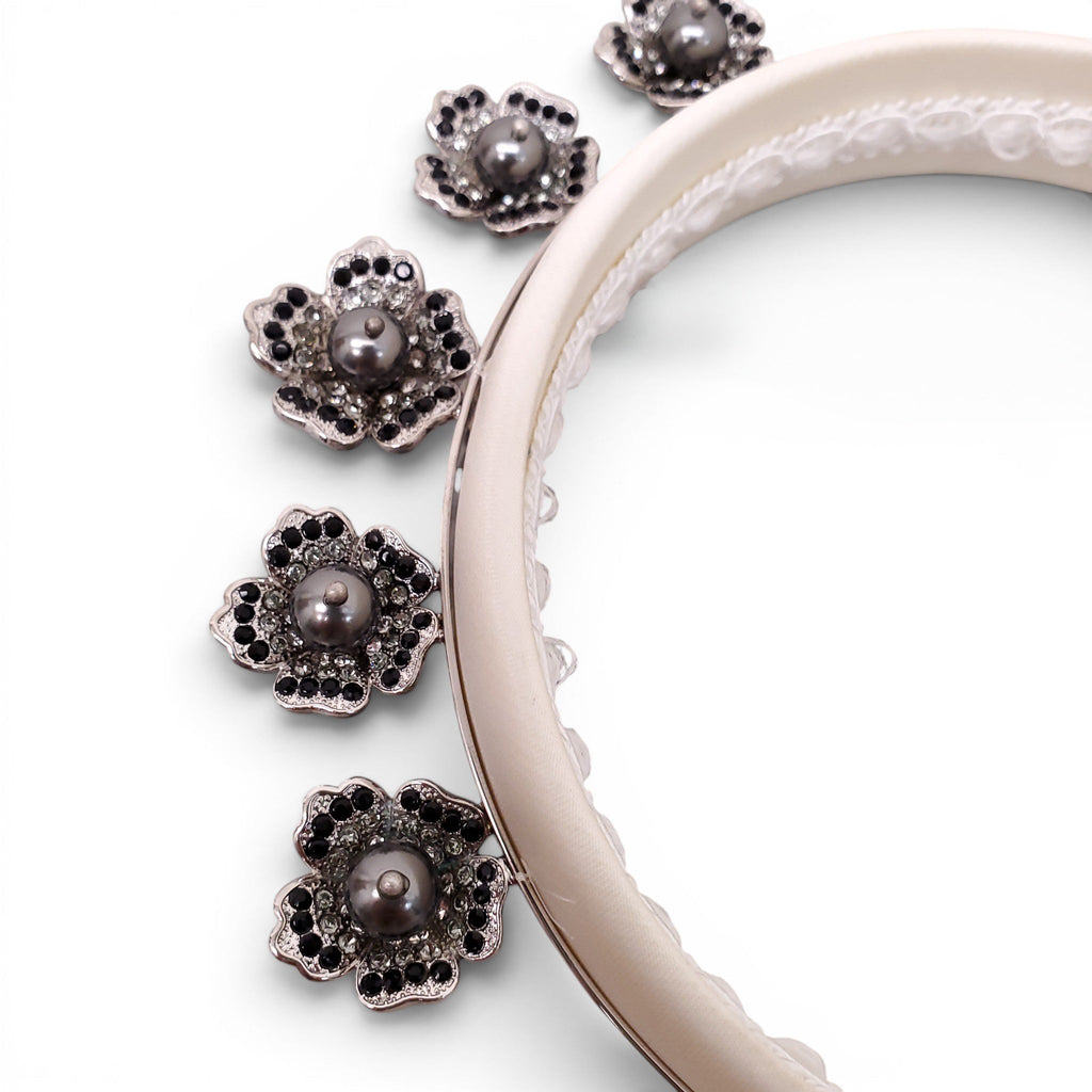 DOLCE & GABBANA KIDS WHITE FLORAL DETAIL HEADBAND