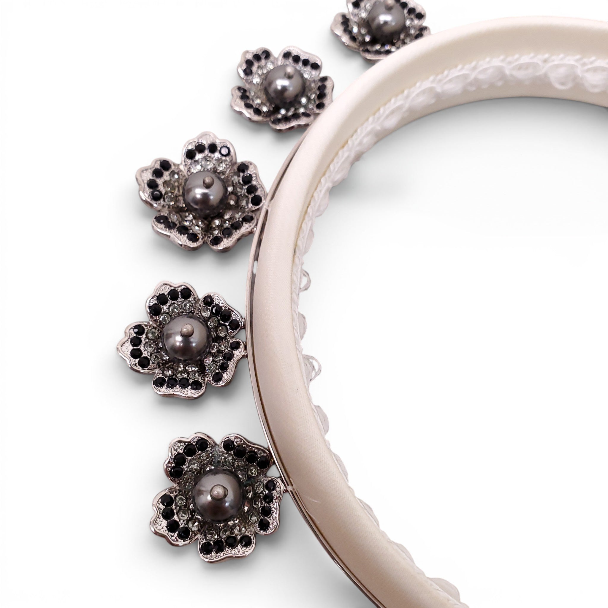 DOLCE & GABBANA KIDS WHITE FLORAL DETAIL HEADBAND