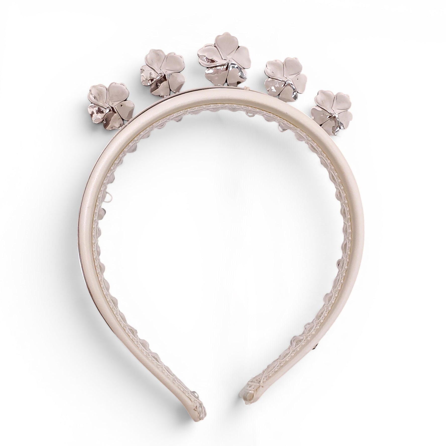 DOLCE & GABBANA KIDS WHITE FLORAL DETAIL HEADBAND