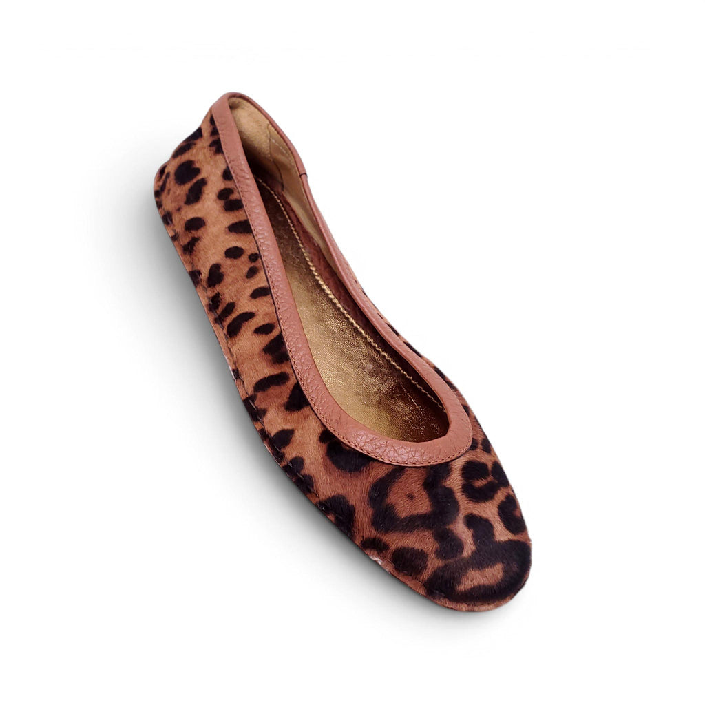 DOLCE & GABBANA PONYHAIR LEOPARD FLATS - SIZE 40