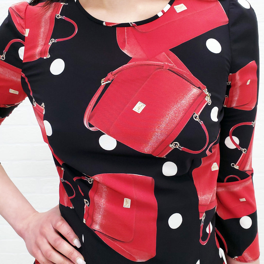 DOLCE & GABBANA SILK SICILY BAG PRINT BLOUSE - SIZE 38