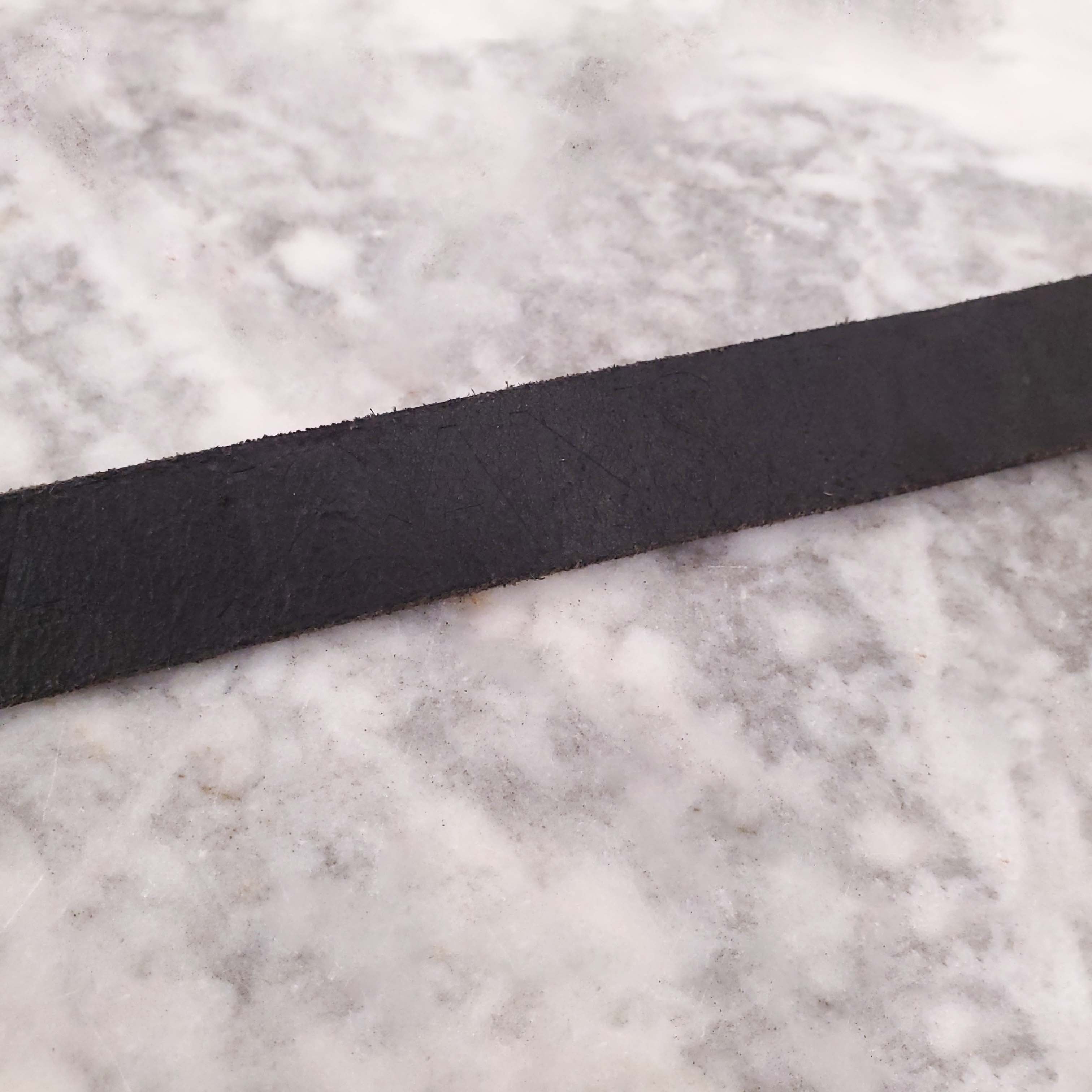DOLCE & GABBANA 'J&ANS' BLACK LOGO BELT - SIZE 65