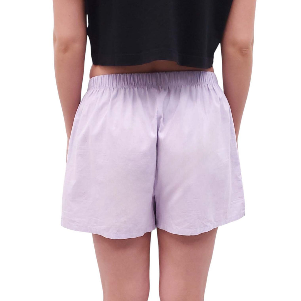 DONNI PURPLE COTTON BOXER SHORTS - SIZE L