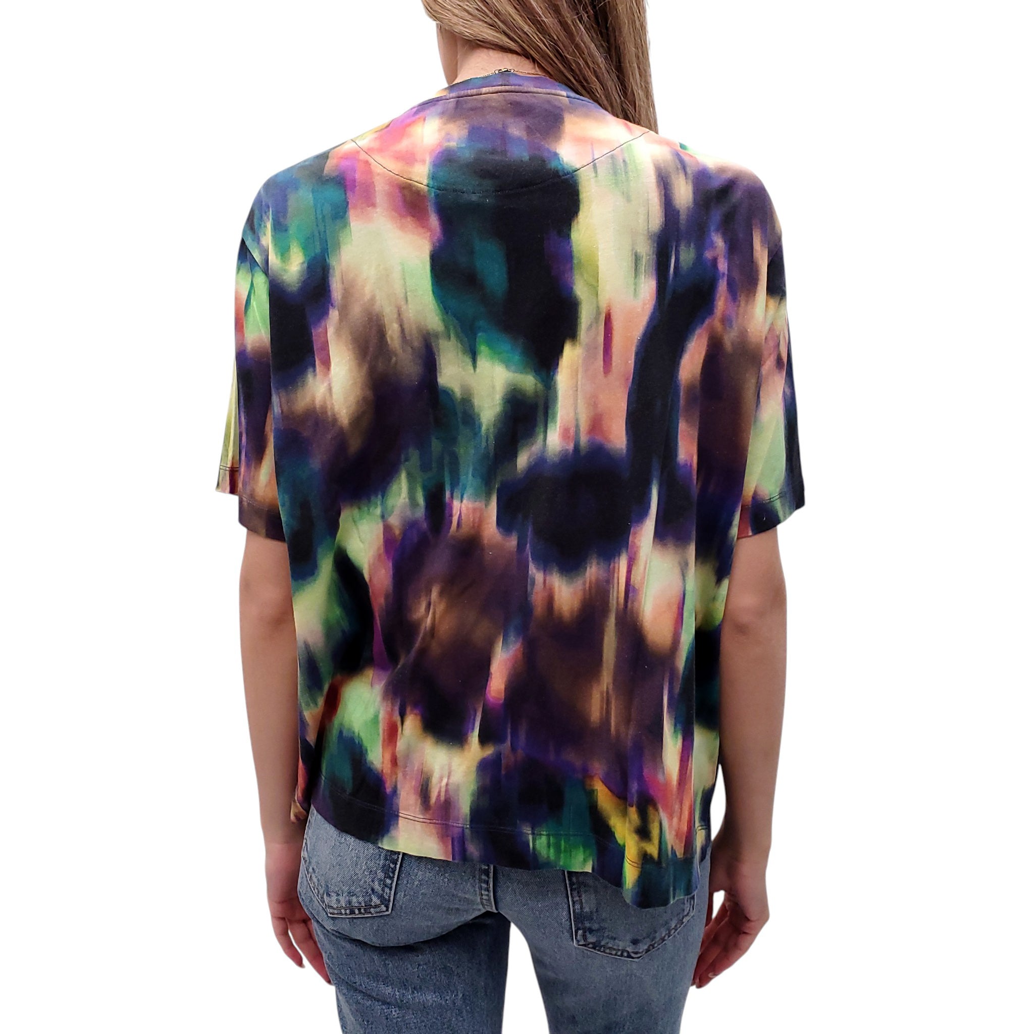 DRIES VAN NOTEN MULTICOLOURED TIE-DYE T-SHIRT - SIZE M