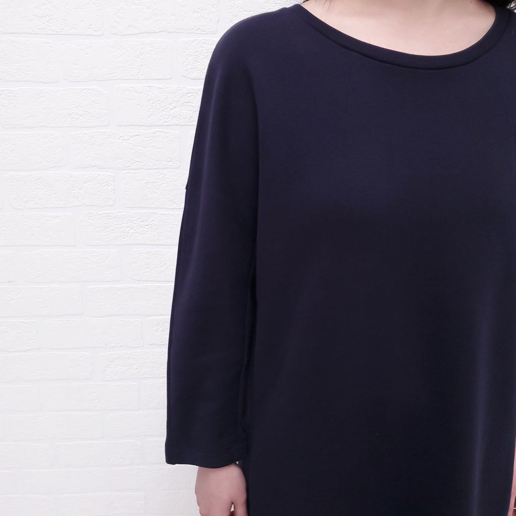 DRIES VAN NOTEN NAVY SWEATSHIRT DRESS - SIZE L