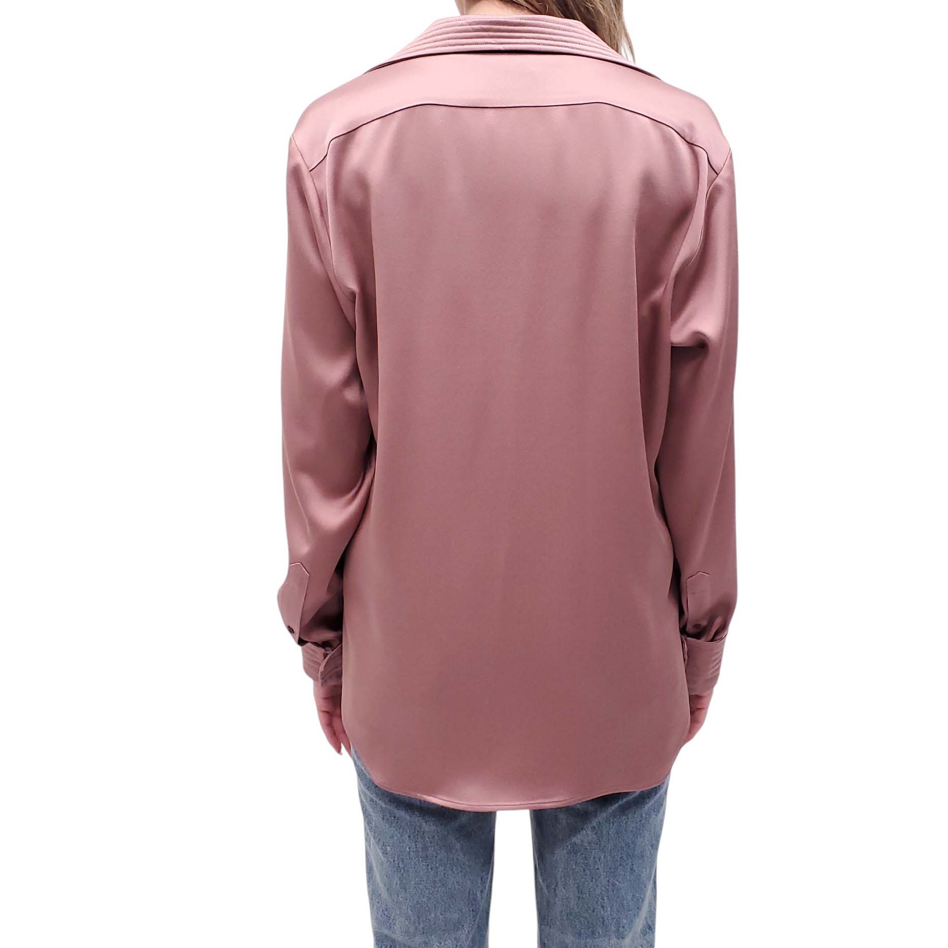 DRIES VAN NOTEN PINK SILK BLOUSE - SIZE 38