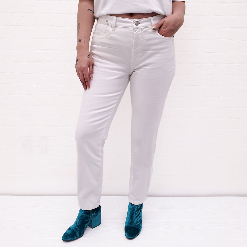 DRIES VAN NOTEN WHITE JEANS - SIZE 30