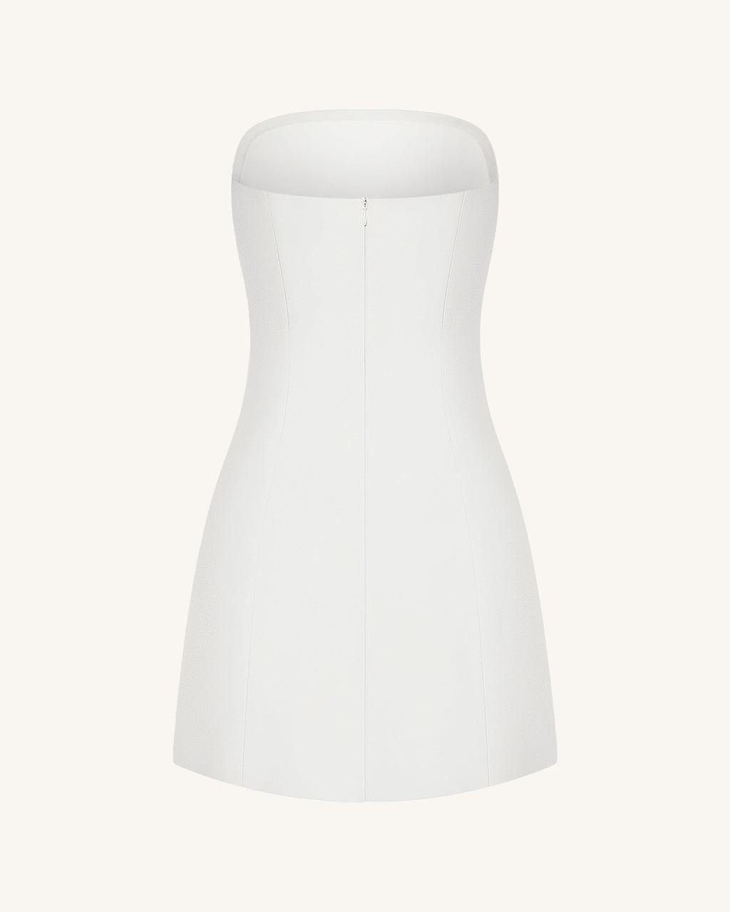 Orchid Appliqué Strapless Dress - White