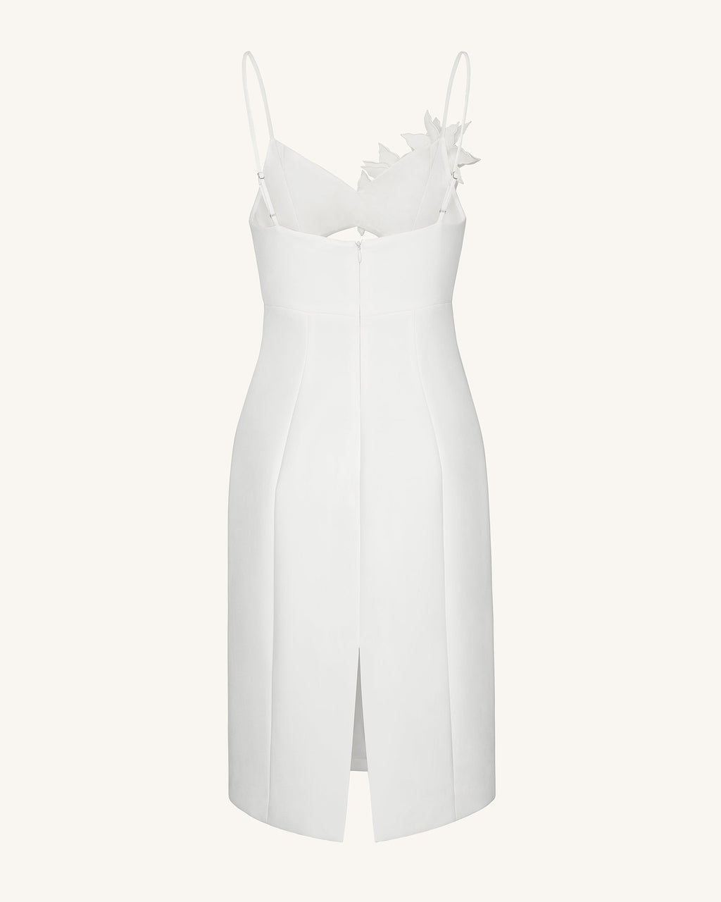 Bloom-Cut Contour Dress - White