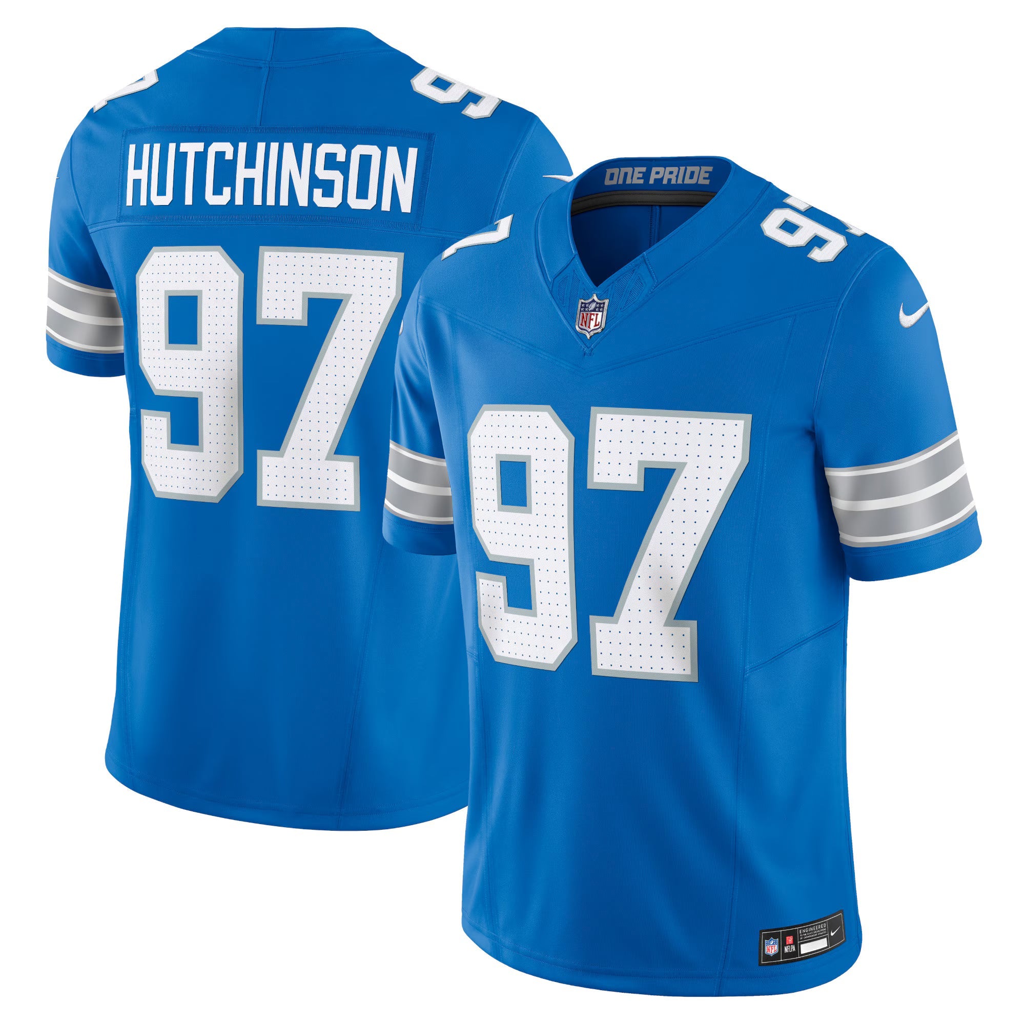 Detroit Lions Aidan Hutchinson Blue Team Vapor F.U.S.E. Limited Jersey