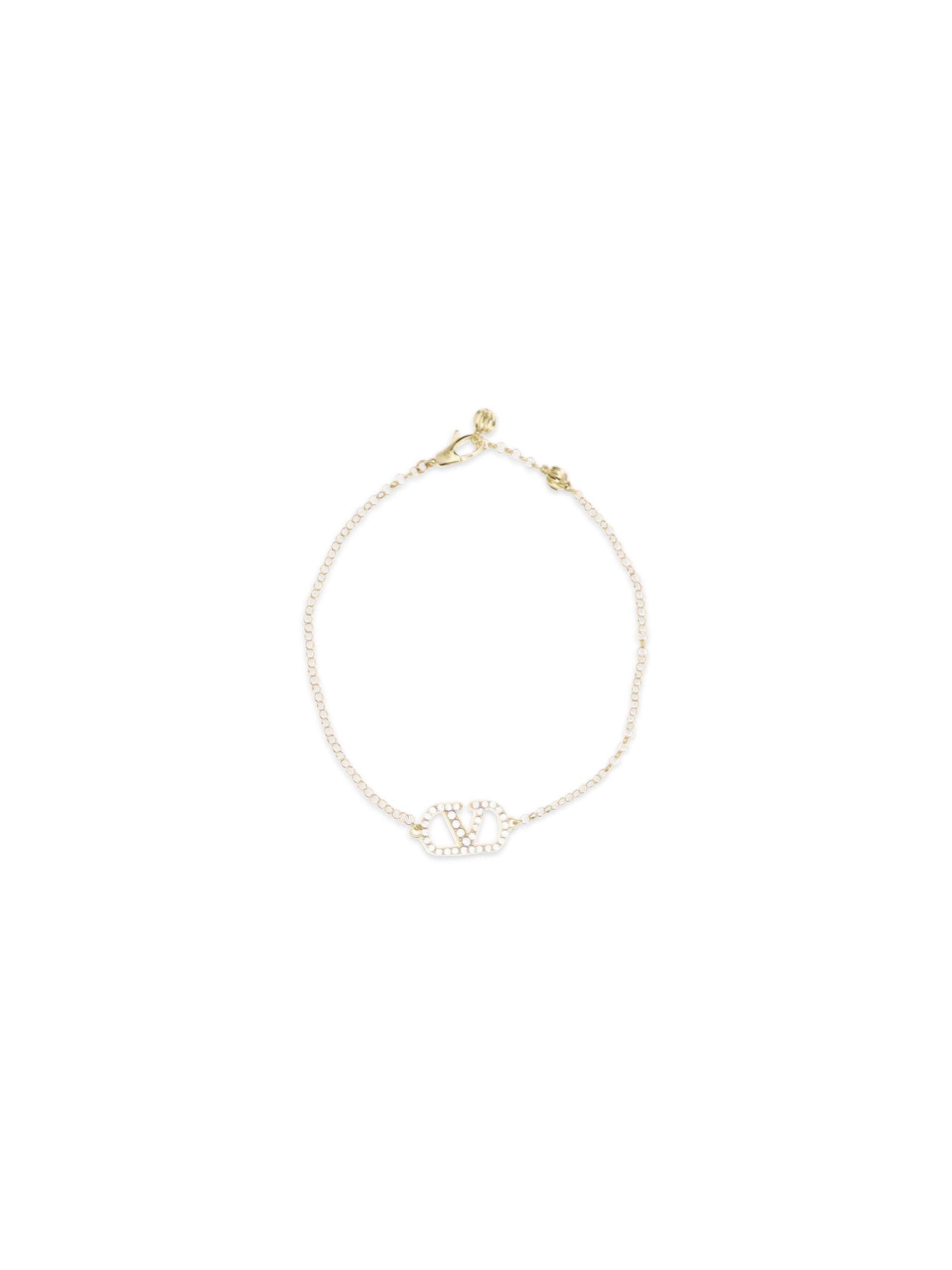 Valentino Garavani Women Vlogo Signature Bracelet In Metal And Swarovski® Crystals
