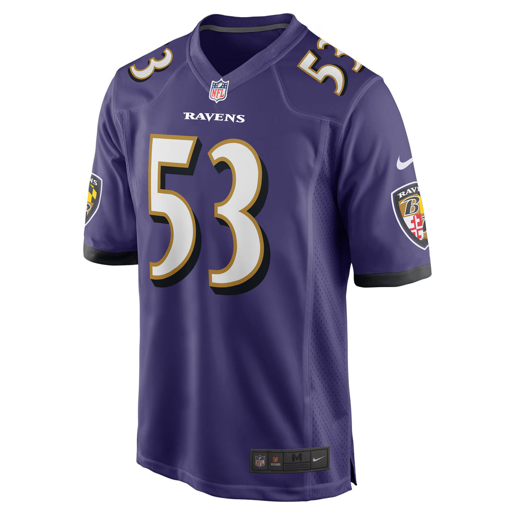 Baltimore Ravens Kyle Van Noy Purple Team Game Jersey