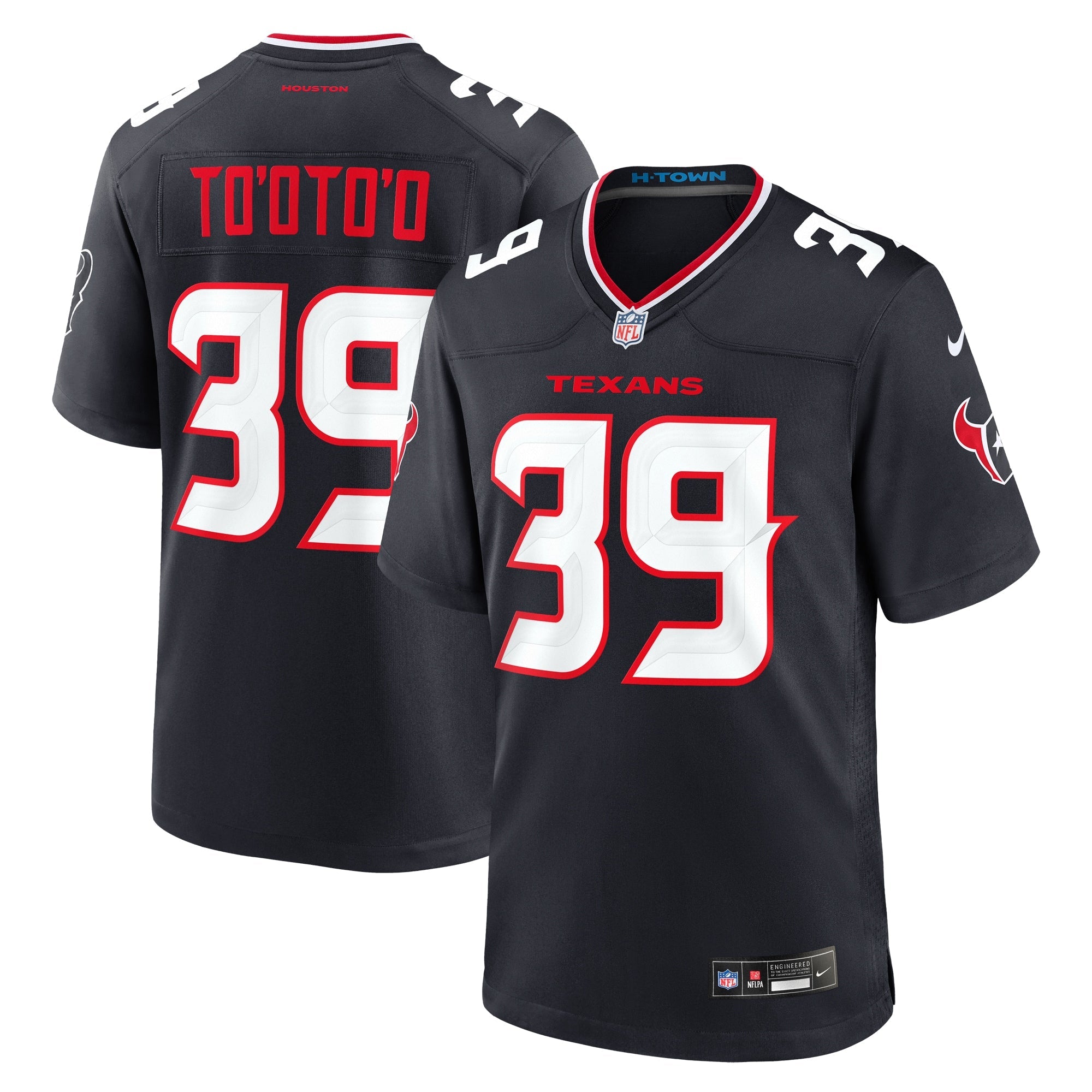 Houston Texans Henry To'oto'o Navy Team Game Jersey