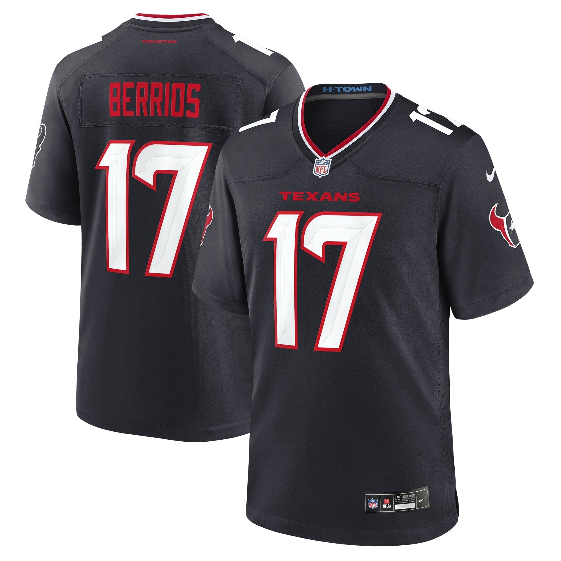 Houston Texans Braxton Berrios Navy Team Game Jersey