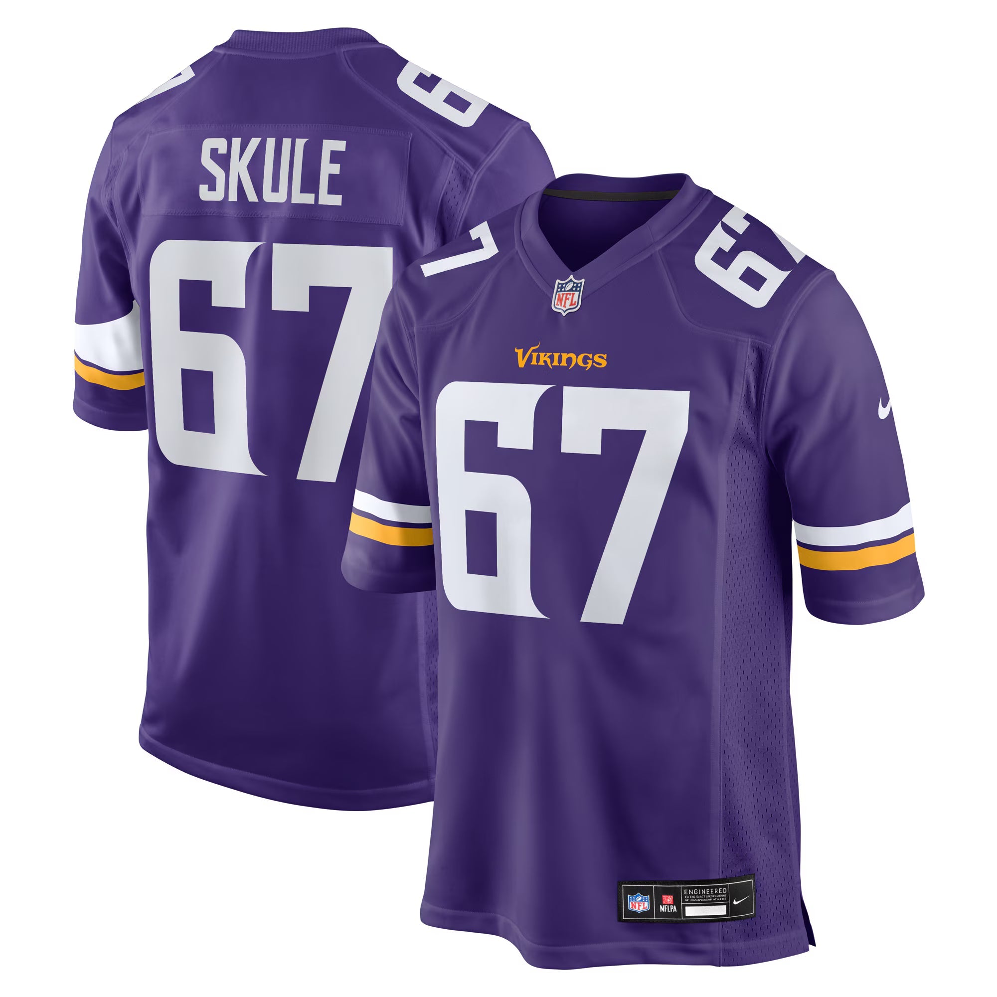 Minnesota Vikings Justin Skule Purple Team Game Jersey