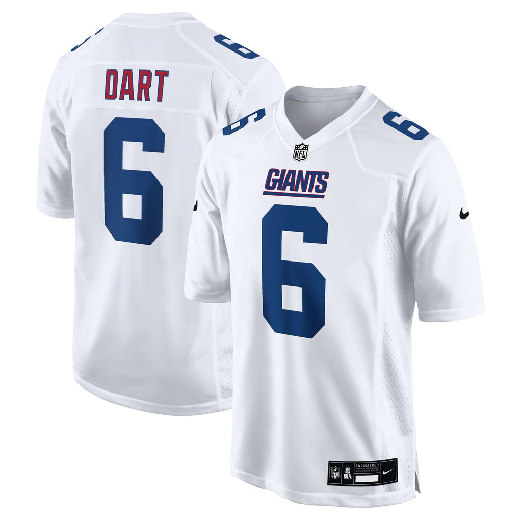New York Giants Jaxson Dart Tundra White Fashion Game Jersey