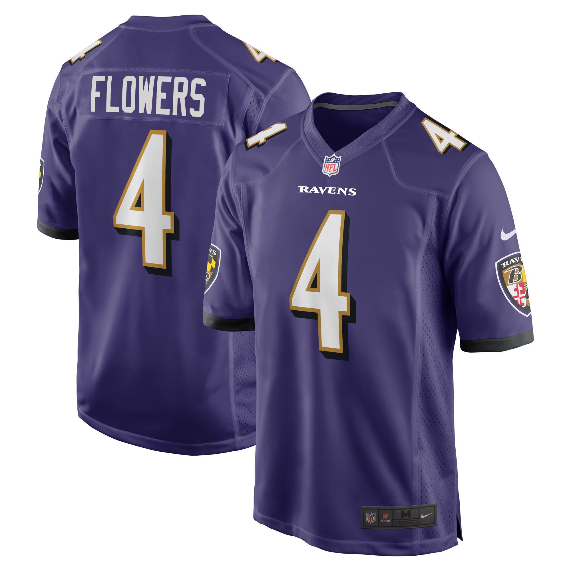 Baltimore Ravens Zay Flowers Purple Game Jersey