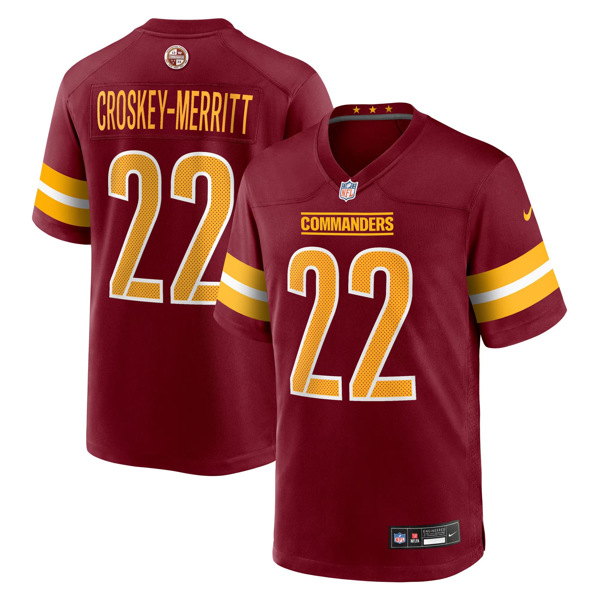 Washington Commanders Jacory Croskey-Merritt Burgundy Team Game Jersey