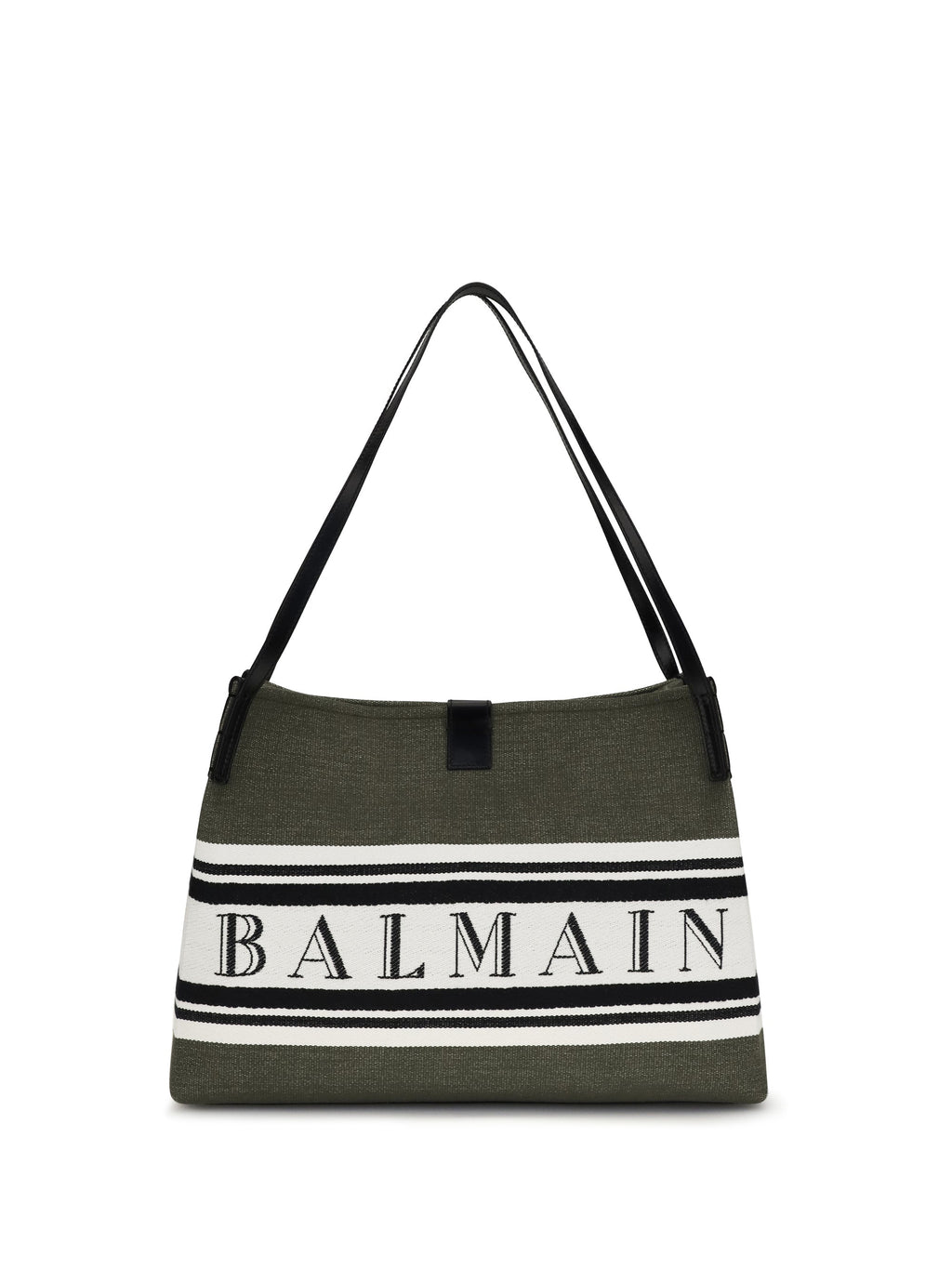 Balmain Women Medium Canvas And Leather Release Tote