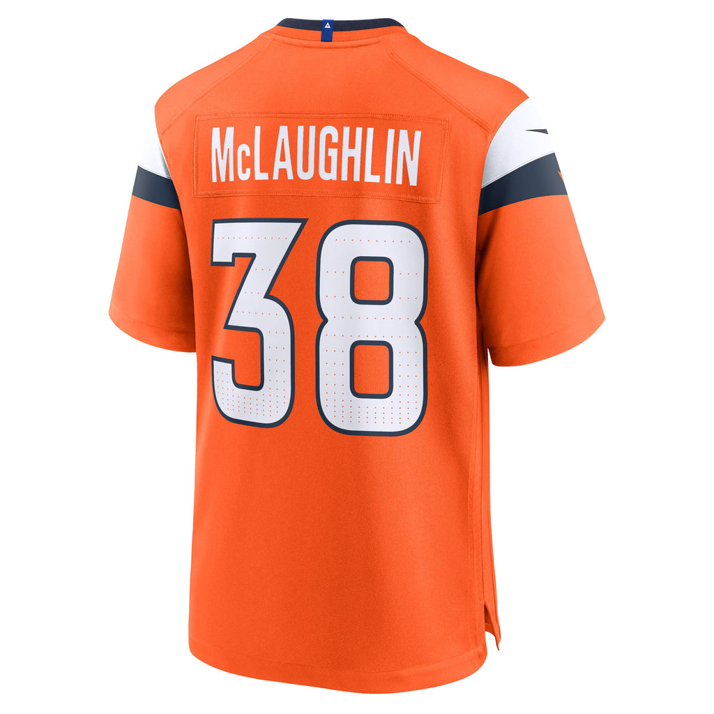 Denver Broncos Jaleel McLaughlin Orange Team Game Jersey