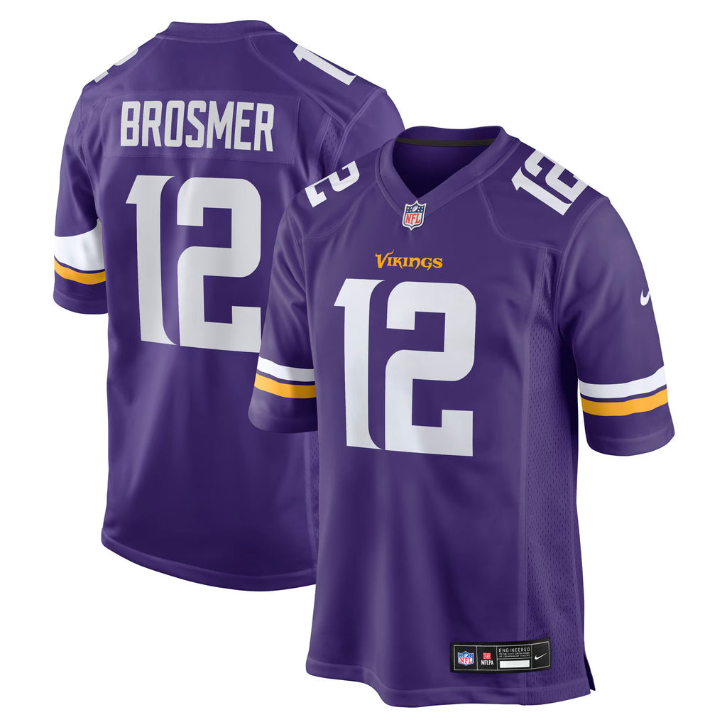 Minnesota Vikings Max Brosmer Purple Team Game Jersey