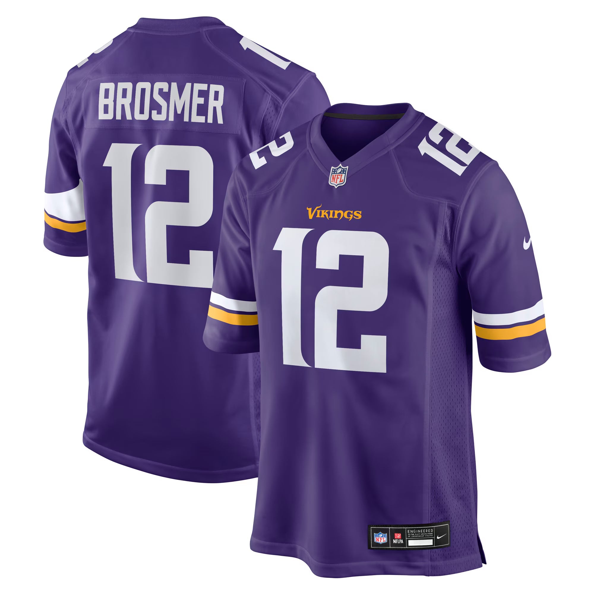 Minnesota Vikings Max Brosmer Purple Team Game Jersey