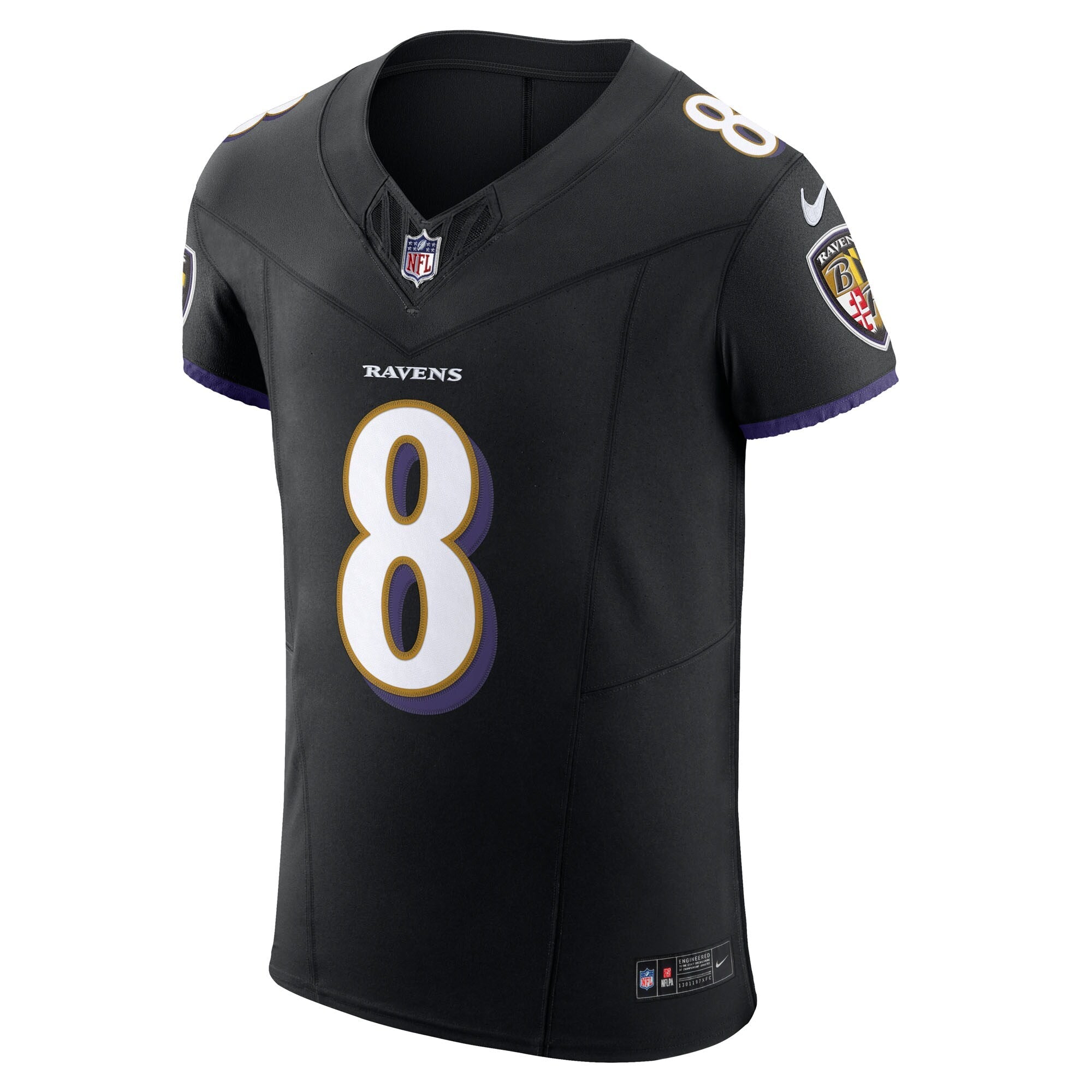 Baltimore Ravens Lamar Jackson Black Alternate Vapor F.U.S.E. Elite Jersey