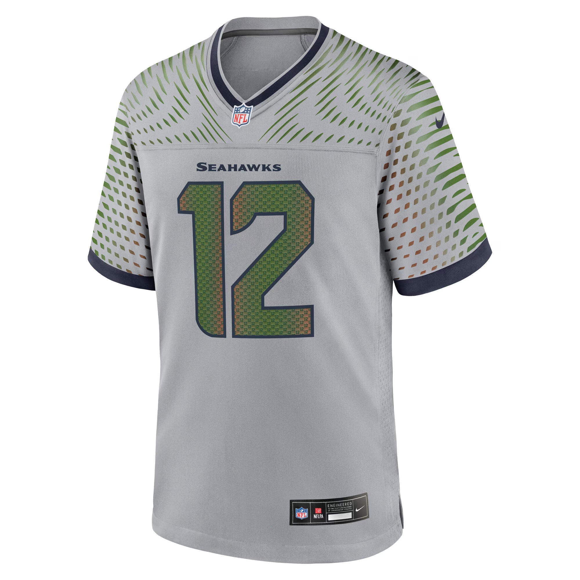 Seattle Seahawks 12s Wolf Gray 2025 Rivalries Collection Game Jersey