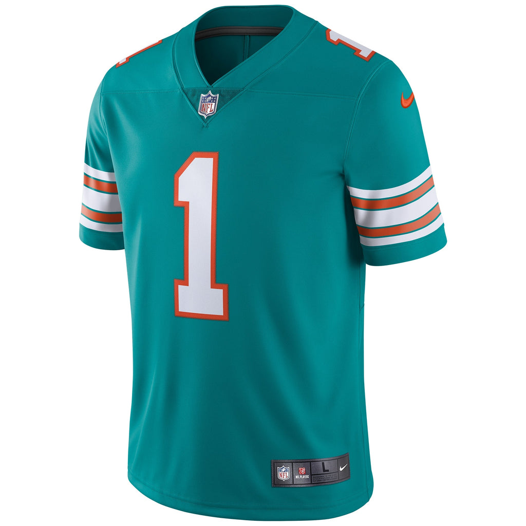 Miami Dolphins Tua Tagovailoa Aqua Alternate Vapor Limited Jersey
