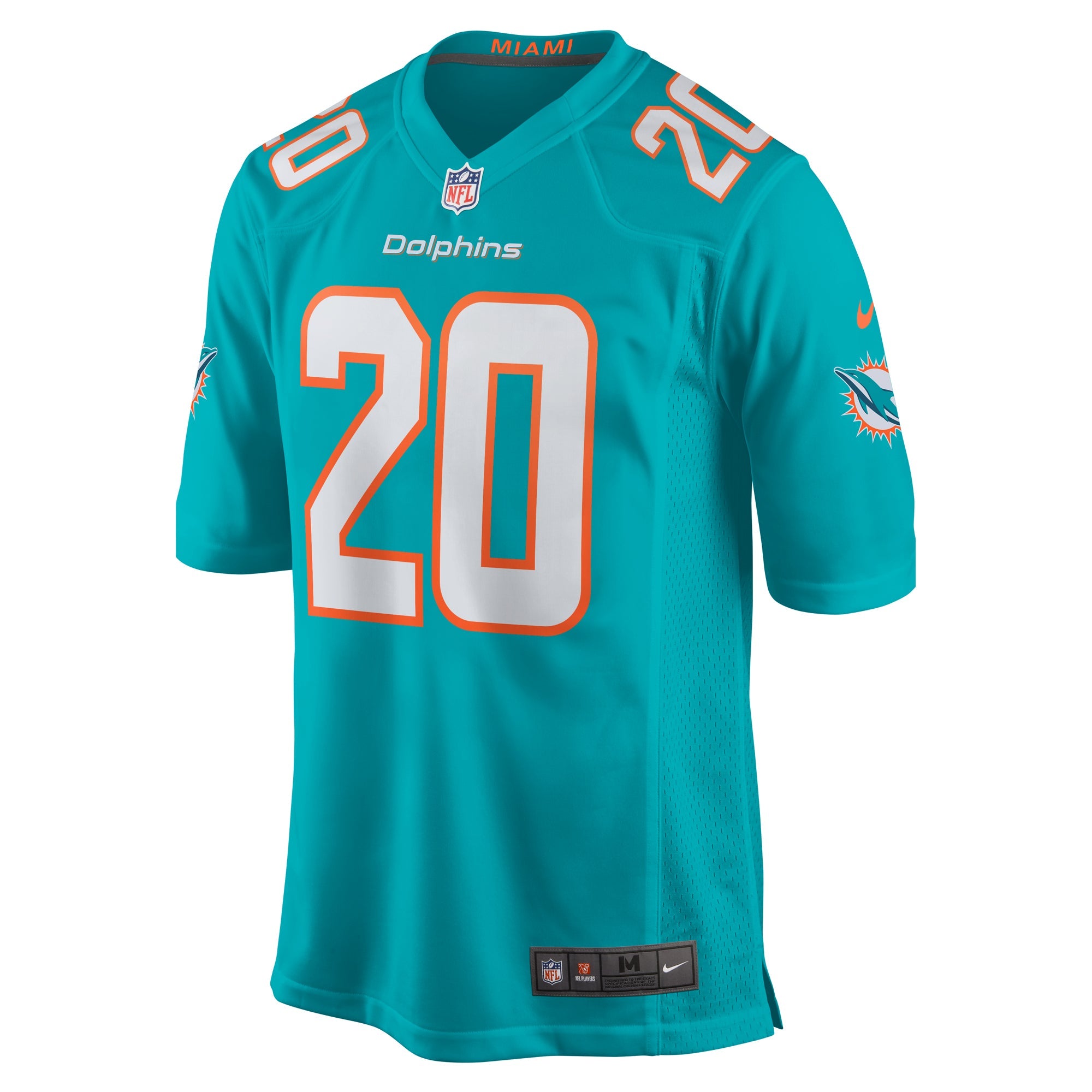 Miami Dolphins Jordyn Brooks Aqua Game Jersey