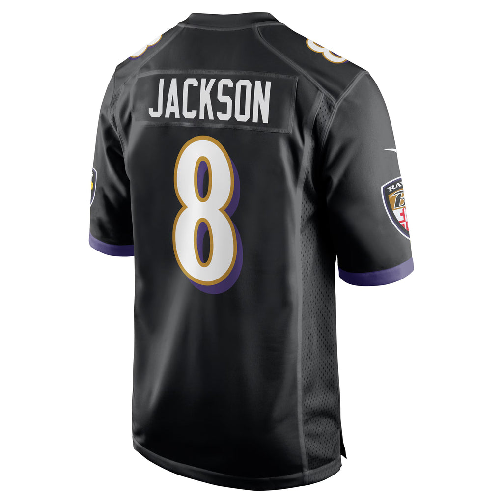 Baltimore Ravens Lamar Jackson Black Alternate Game Jersey