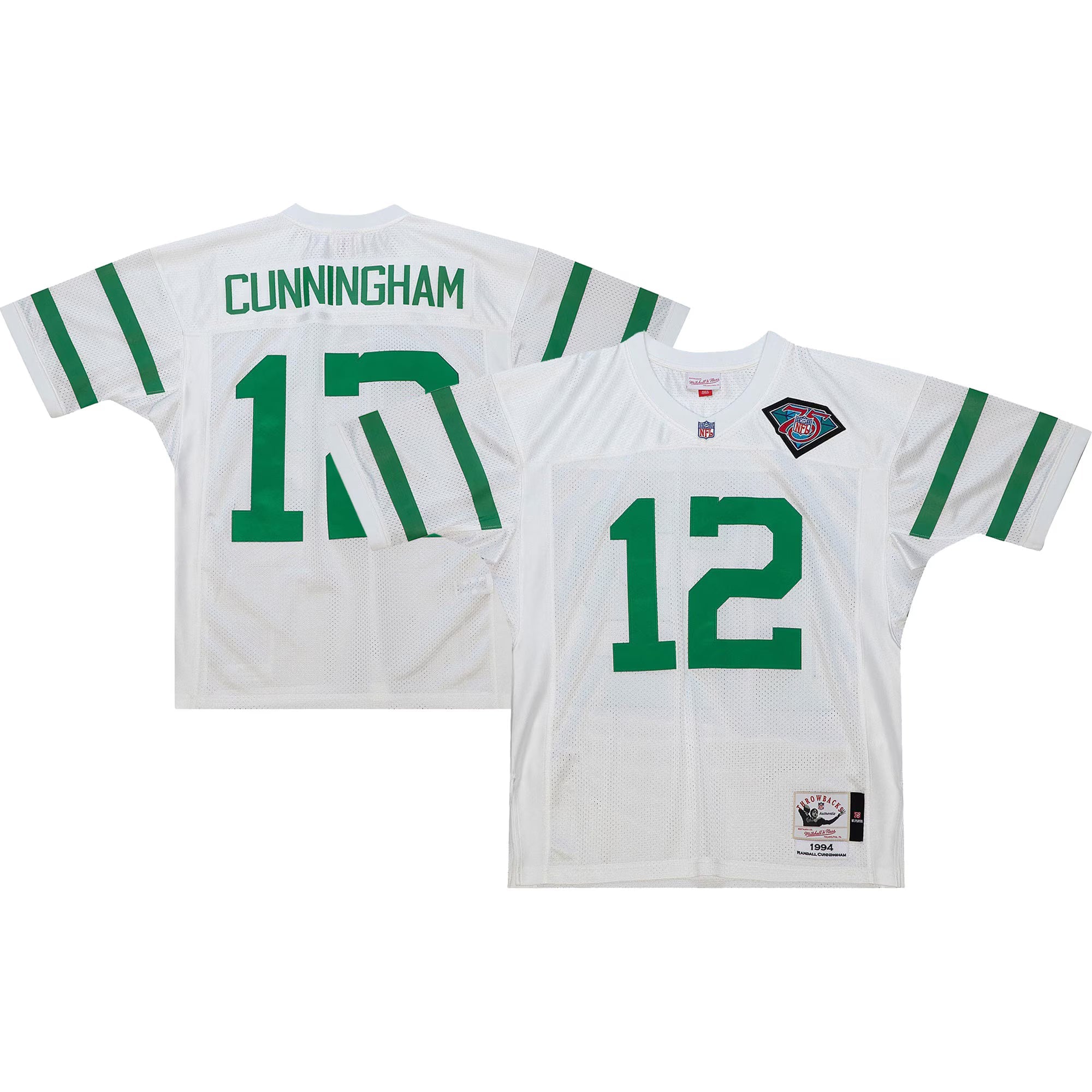 Philadelphia Eagles 1994 Randall Cunningham Mitchell & Ness White Authentic Throwback Retired Player Jersey