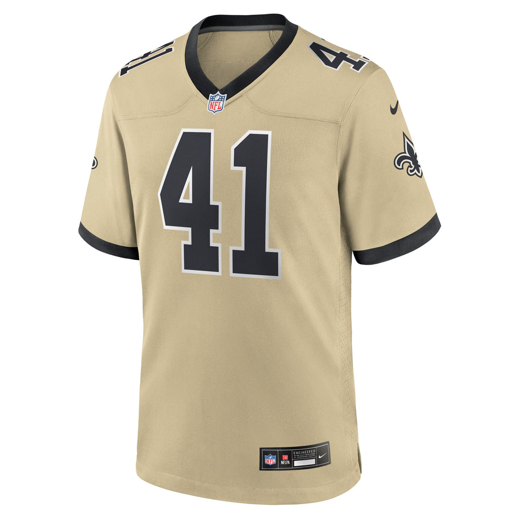 New Orleans Saints Alvin Kamara Gold Gameday Golds Alternate Game Player Jersey