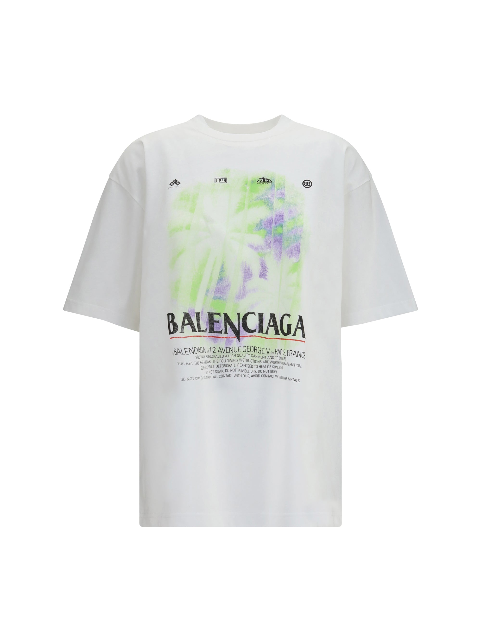 Balenciaga Women Printed Cotton T-Shirt