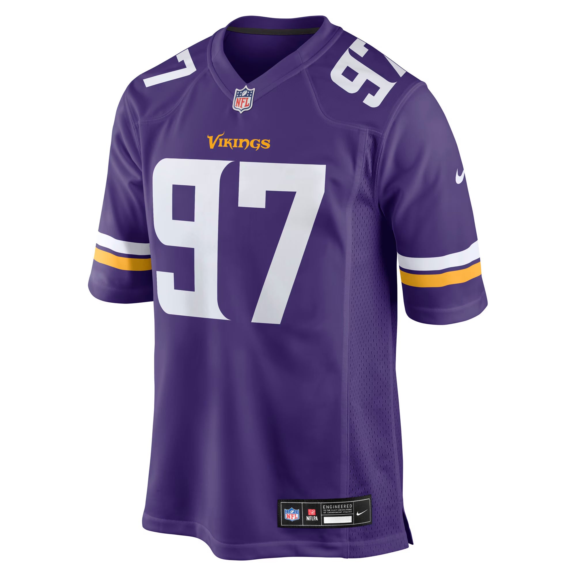 Minnesota Vikings Javon Hargrave Purple Team Game Jersey