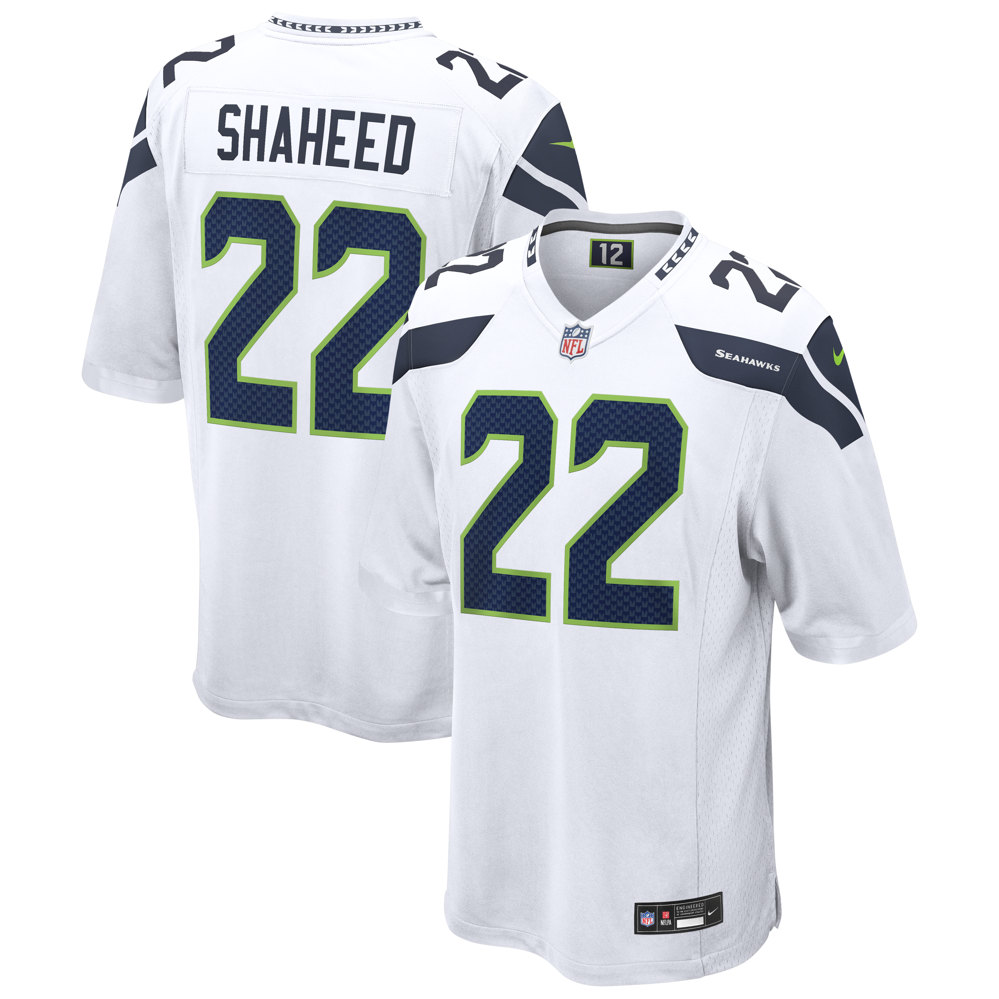 Seattle Seahawks Rashid Shaheed White Game Jersey