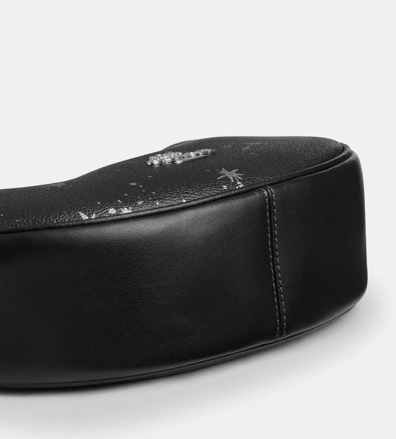 Coach Aria Shoulder/Crossbody Leather Bag with Star Print In Black
