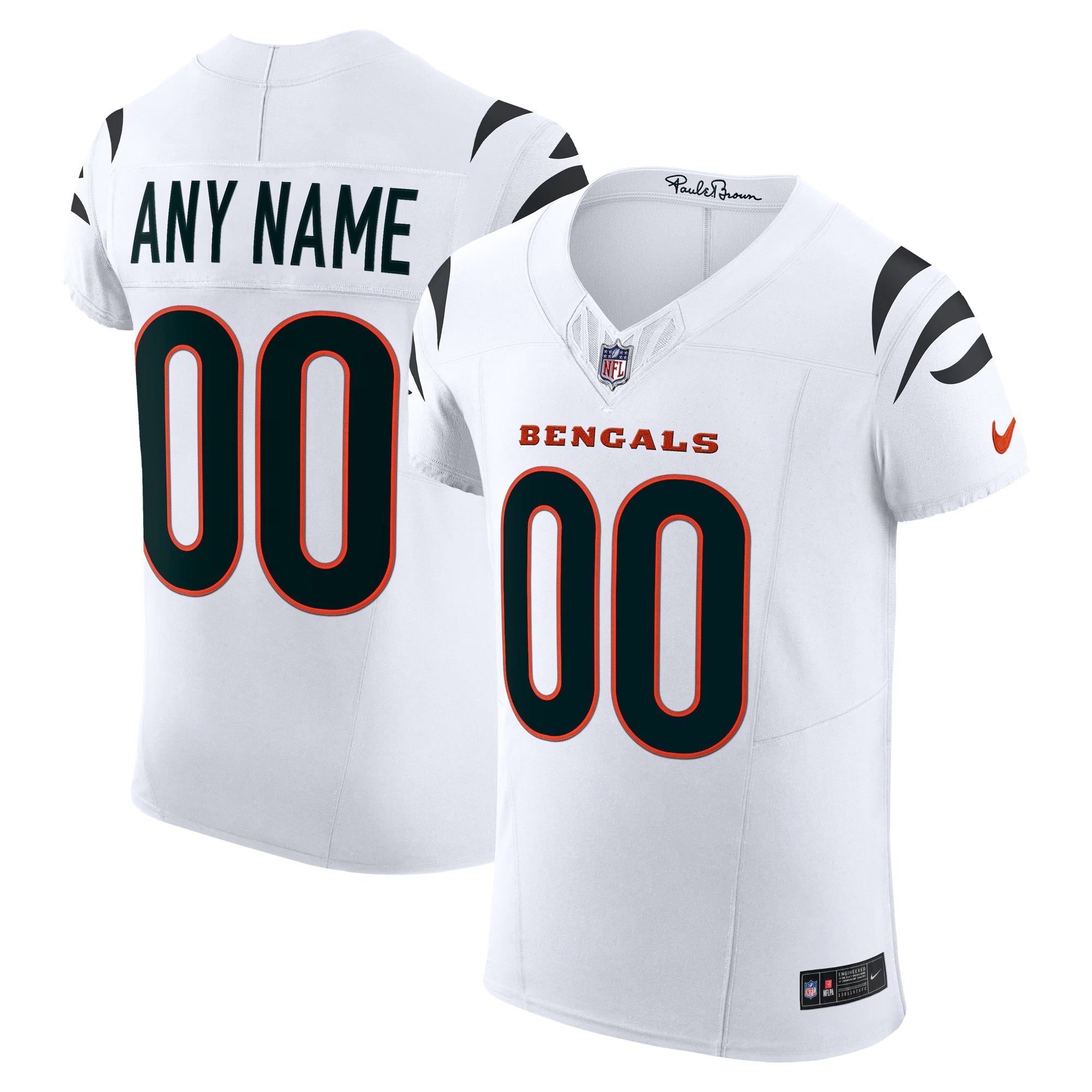 Cincinnati Bengals White Vapor F.U.S.E. Elite Custom Jersey