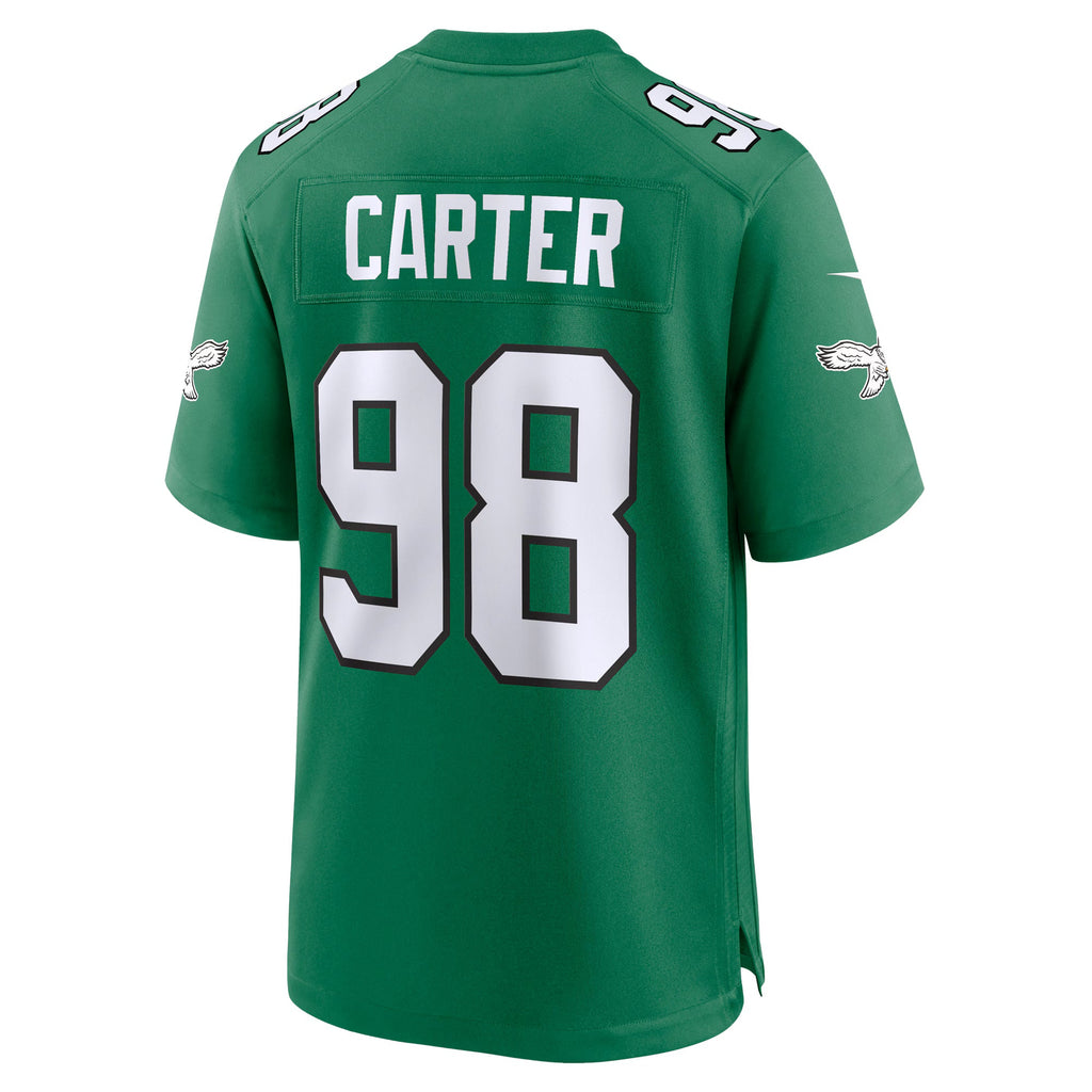 Philadelphia Eagles Jalen Carter Kelly Green Alternate Game Jersey