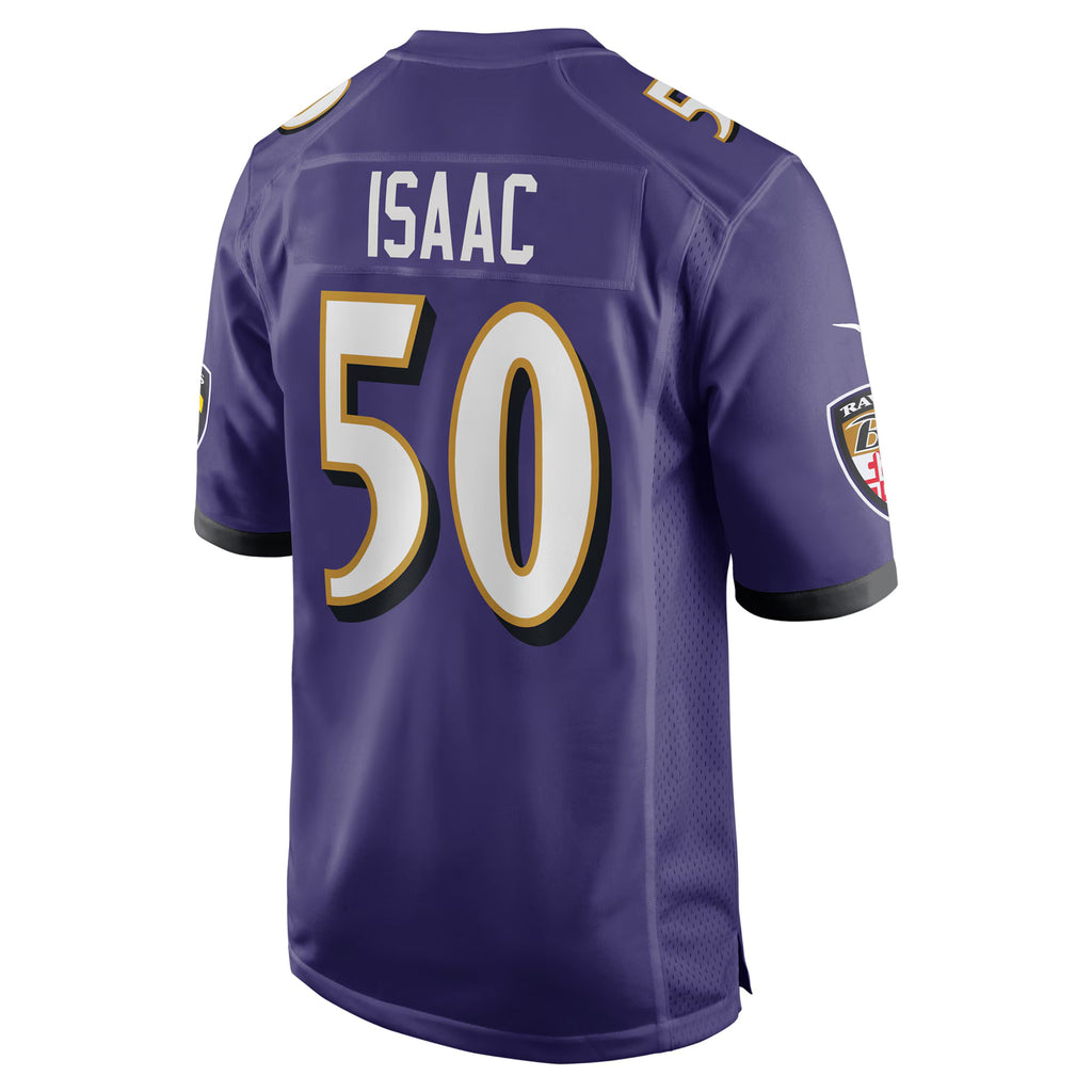 Baltimore Ravens Adisa Isaac Purple Team Game Jersey