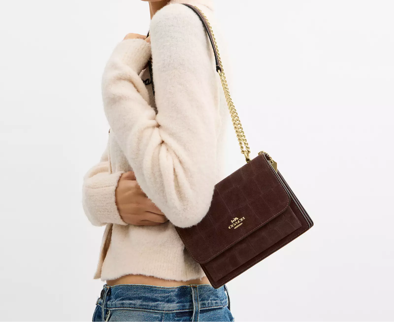 NWT Coach Mini Klare Crossbody Bag  In Gold/Maple