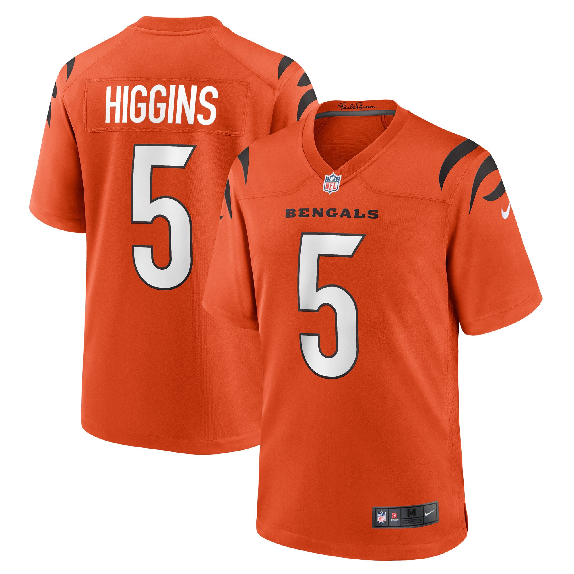 Cincinnati Bengals Tee Higgins Orange Alternate Game Jersey