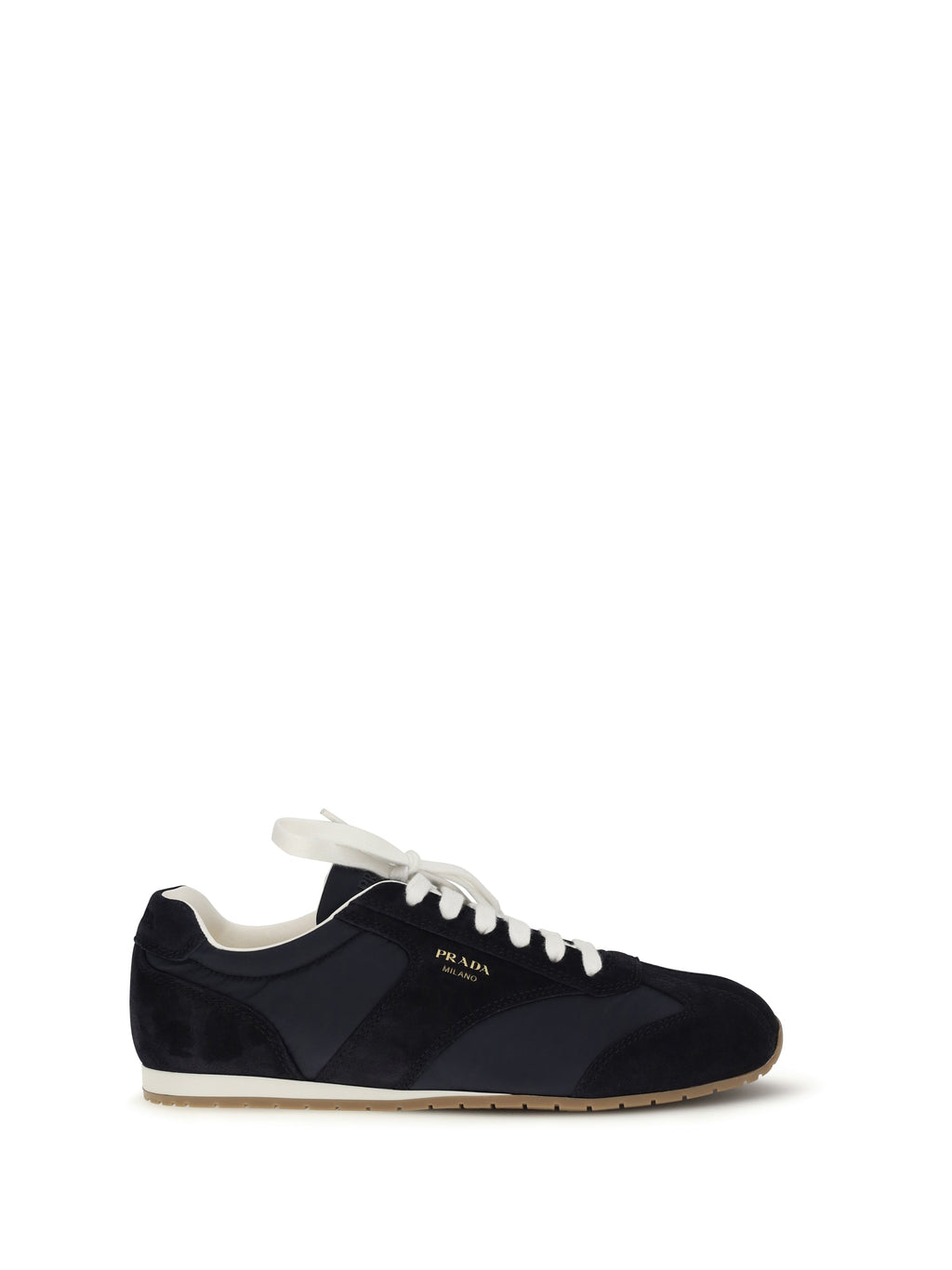 Prada Men Suede And Fabric Sneakers