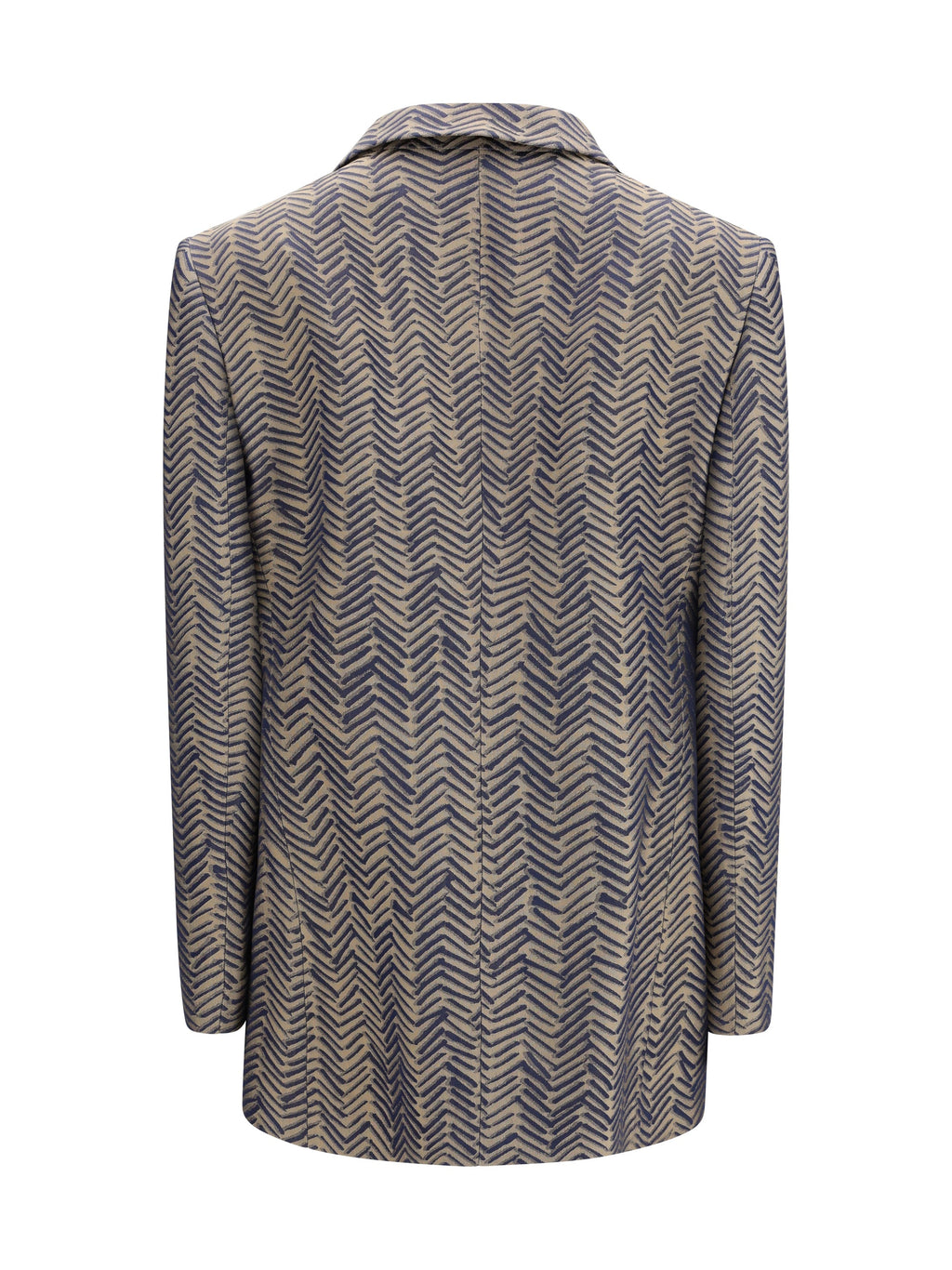 Giorgio Armani Women Single-Breasted Jacket Cchevron Jacquard Viscose