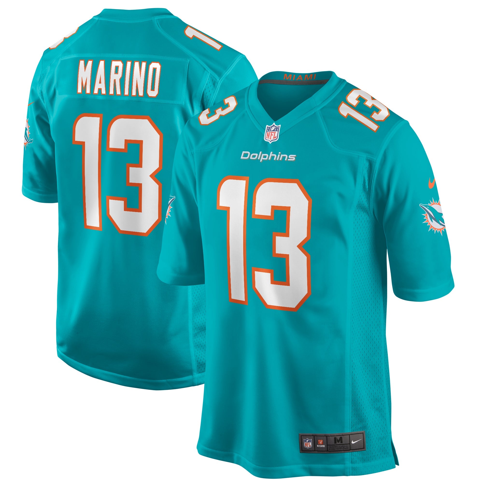 Miami Dolphins Dan Marino Aqua Game Retired Player Jersey