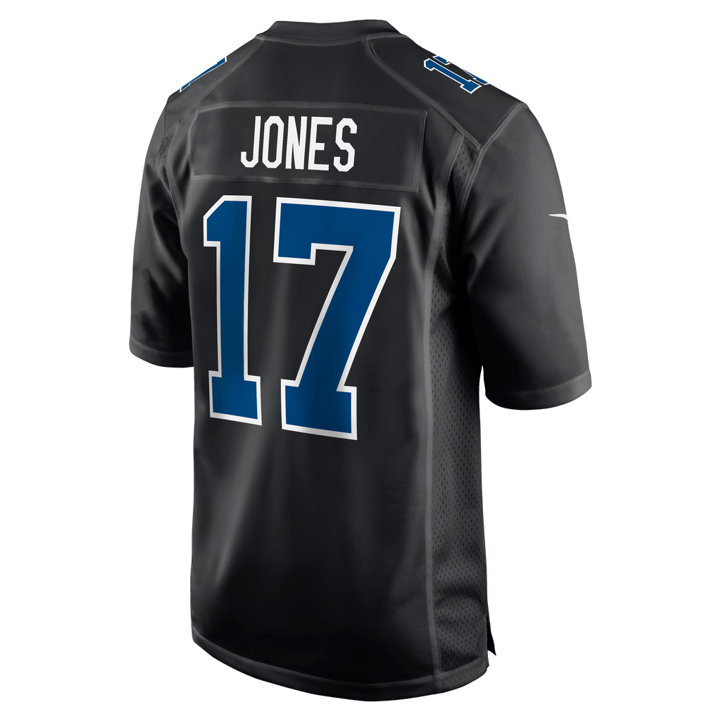 Indianapolis Colts Daniel Jones Carbon Black Fashion Game Jersey
