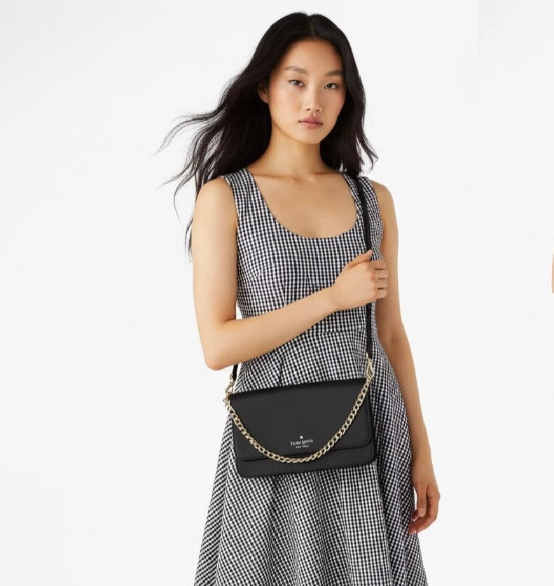 NWT Kate Spade Madison Willow Medium Convertible Crossbody Bag In Black